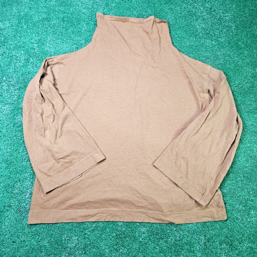 We The Free Mock Neck Sweater Brown Cozy Kimono Sleeve Oversized Size Medium